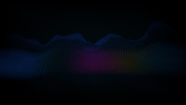 Vector 3d abstract music equalizer sound waves background