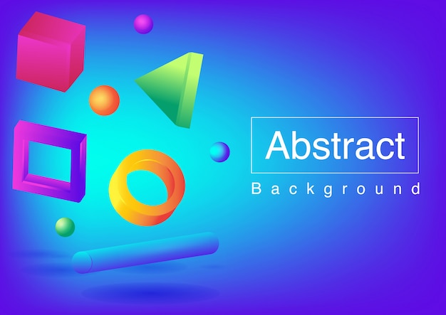 3d abstract shapes background