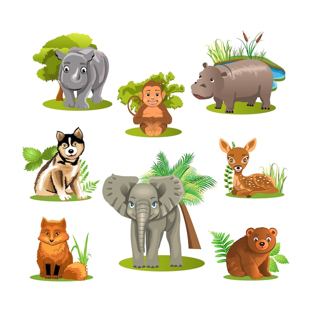 3D Animal Vector Template Vector