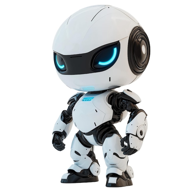 Vector 3d animated cute robot vector