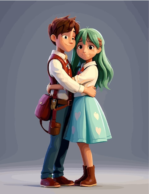 3D_Animation_Style_Full_shot_couple_hugging_fantasy_ai_illustration