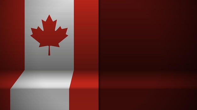 3d background with flag of Canada An element of impact for the use you want to make of it