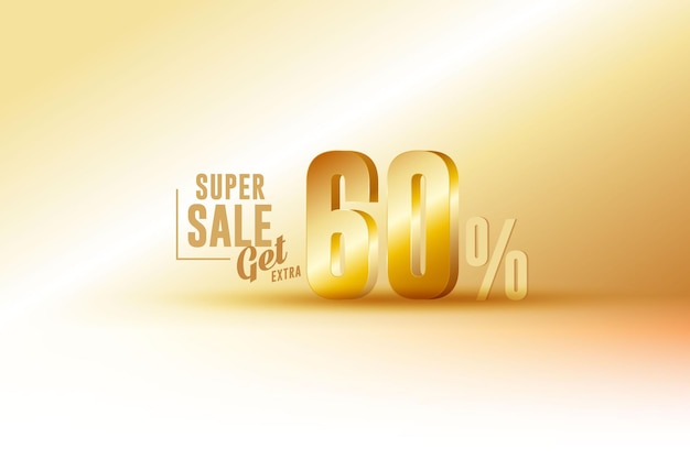 3d best sale banner discount with sixty 60 percent