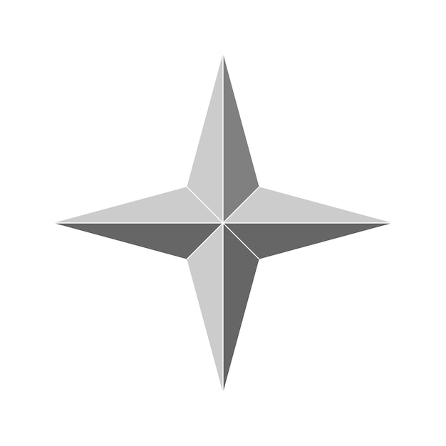 3d beveled star