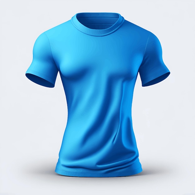 3d blank blue men tshirt template front design vector illustration