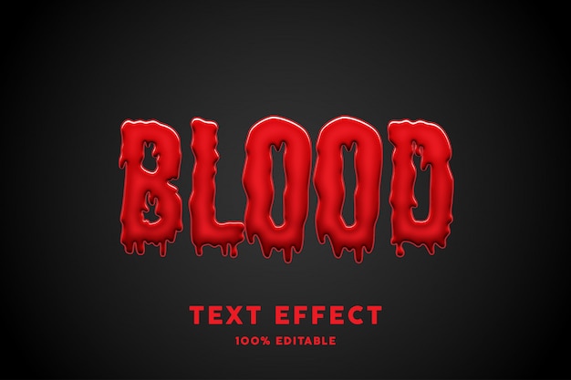 3d blood text effect