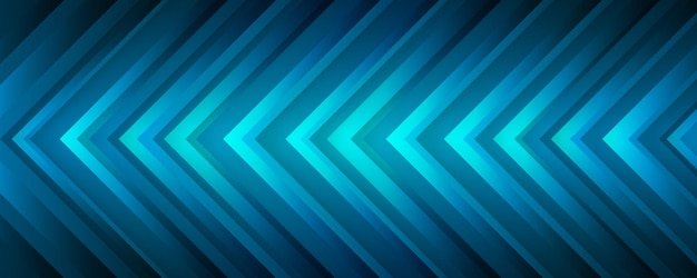 Vector 3d blue technology abstract background overlap layer on dark space with glowing arrow effect