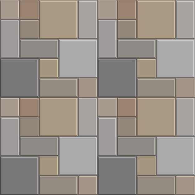 Vector 3d brick stone pavement texture background