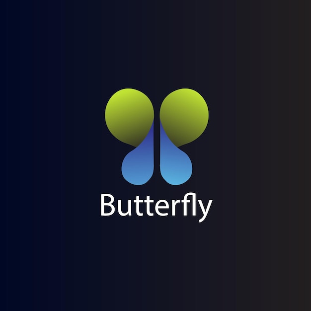 3d butterfly logo design