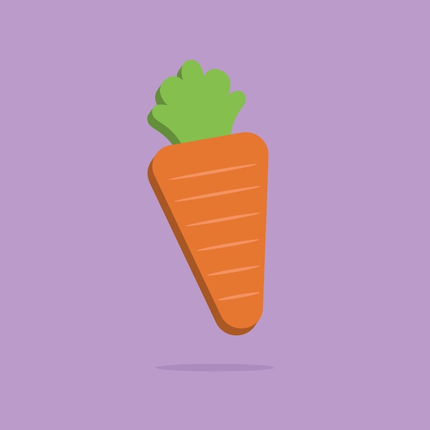 3d carrot in minimal cartoon style