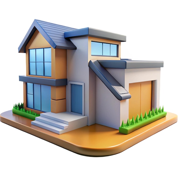 3D Cartoon House Illustration