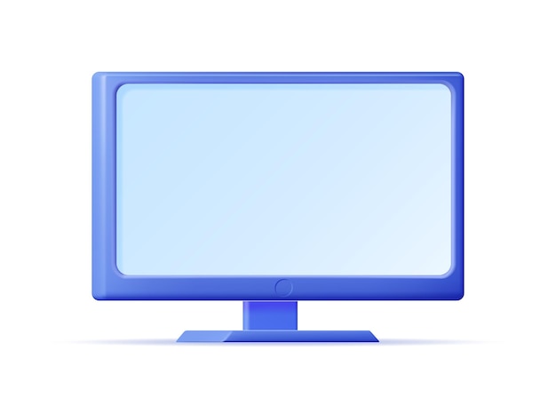 3d Cartoon PC Monitor Isolated