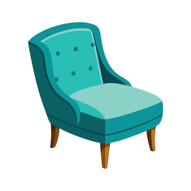 3d chair vector illustration