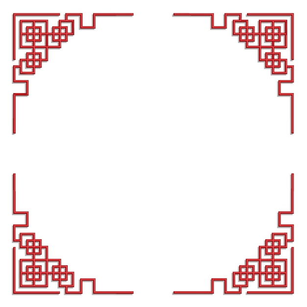 3D chinese border frame