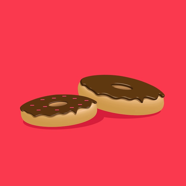 3d chocolate donuts