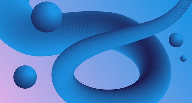 3d circle waves with gradient background