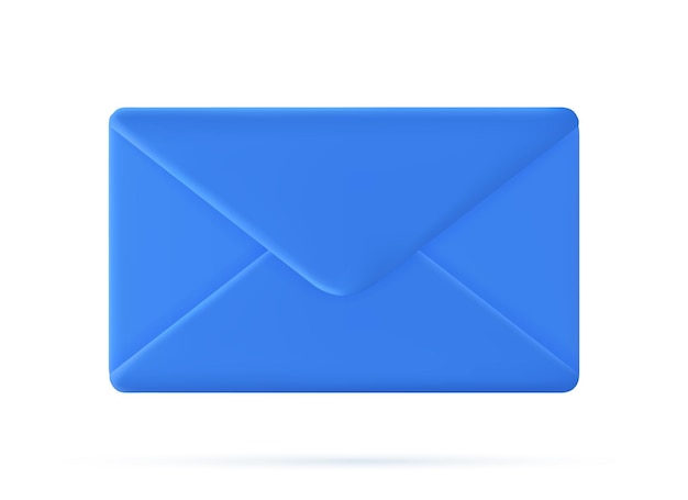 3d closed mail envelope icon