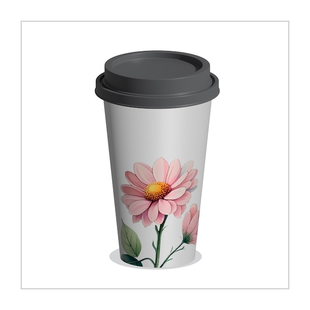 3D Coffee paper cup design template