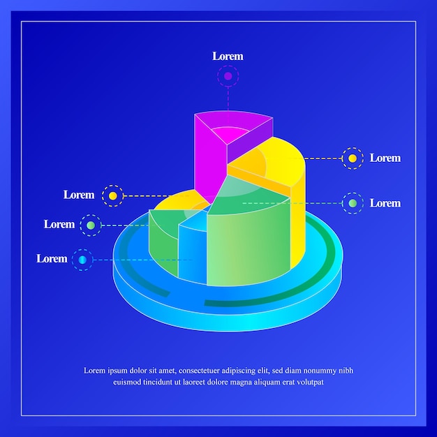 3d colorful data graph