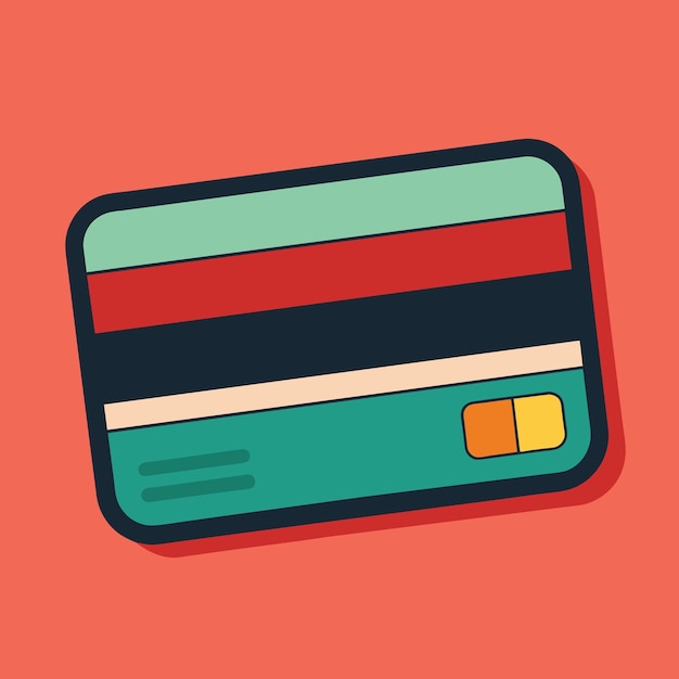 3d Credit Card Icon Plastic Debit Card Icon