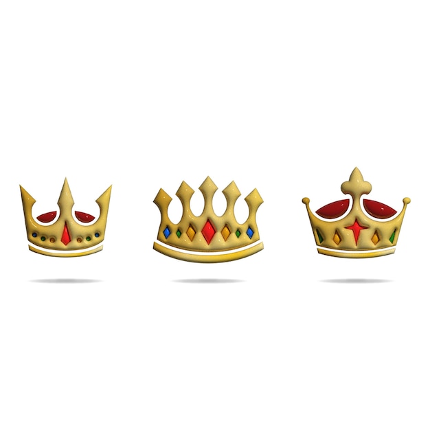 3D crowns collection editable