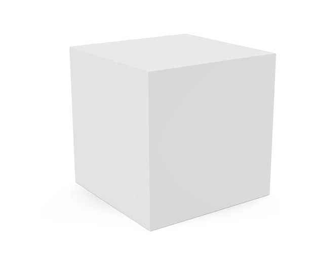  3D cube isolated on white background