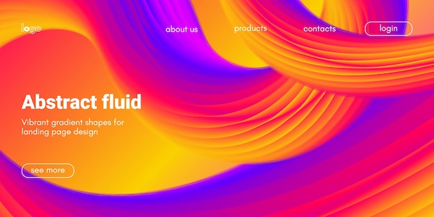 3d curved background with wave liquid shape