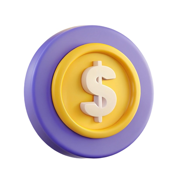 Vector 3d dollar coin icon