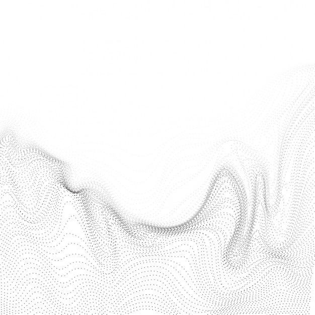 3D Doted Dynamic Wavy Mesh