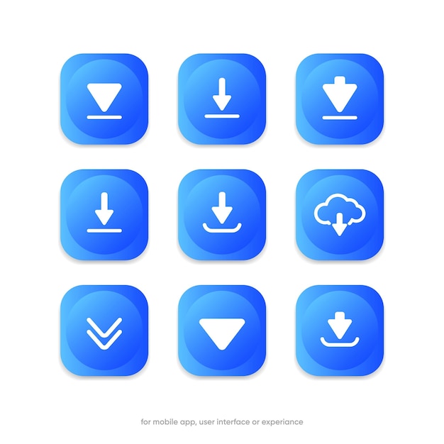 3d download icon button upload icon down arrow bottom side symbol save cloud icon push button