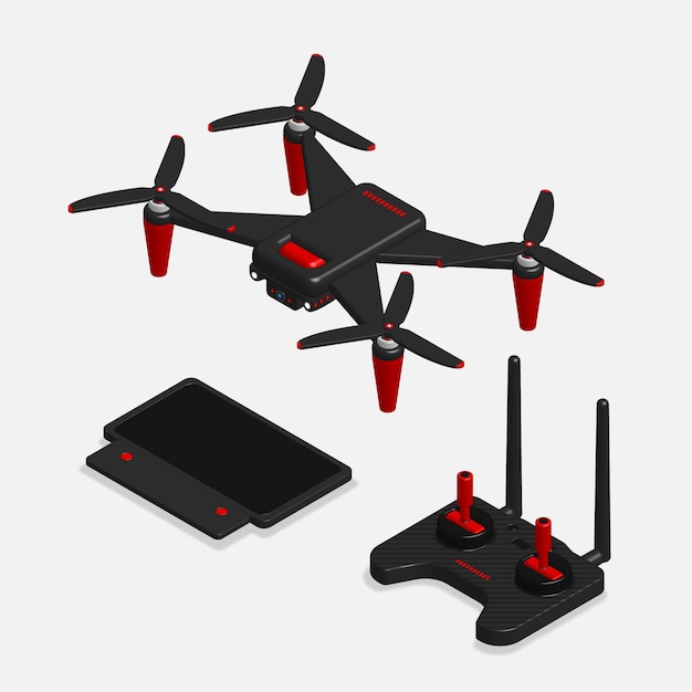 3d drone and remote control set