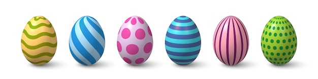 3d Easter eggs set