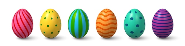 Vector 3d easter eggs set