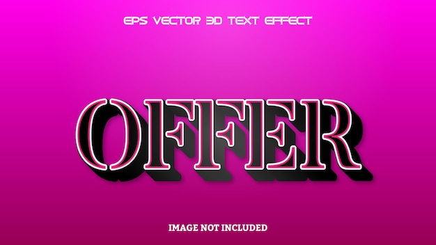 3D Editable Ai Vector Text Effect Design Template