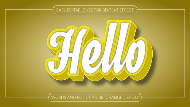 3d editable text effect design with 3d text style design