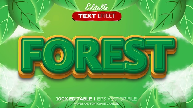 3D editable text effect floral theme