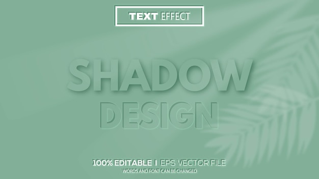 Vector 3d editable text effect shadow theme premium vector