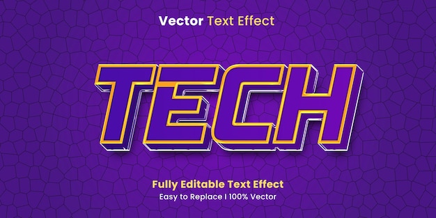 3D Editable Text Effect Technology Style