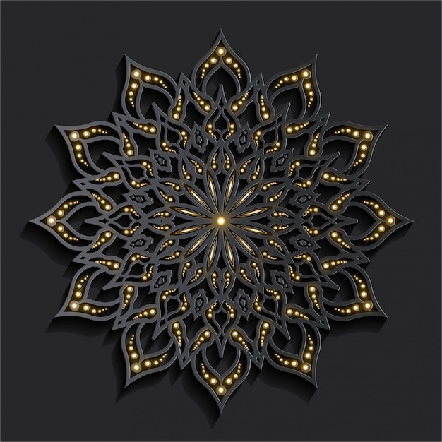 3D effect luxury mandala