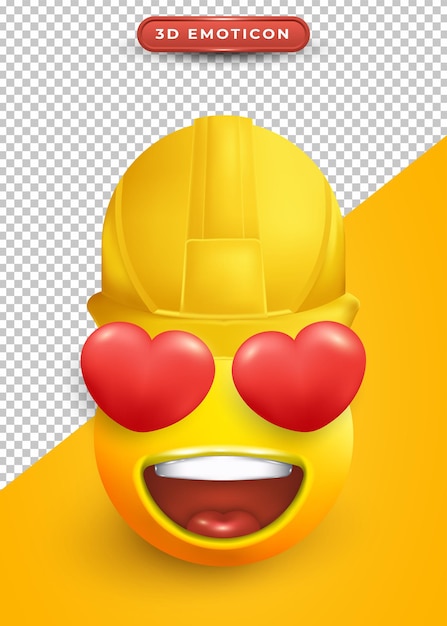 3d emoji with love eyes and falling in love expression