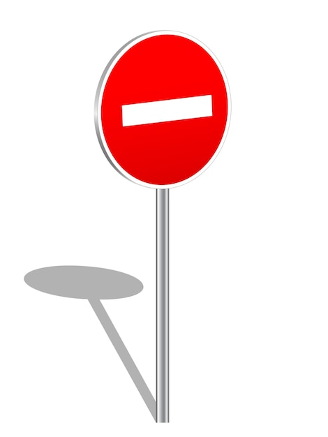 3D do not enter sign isolated on a white background Vector illustration