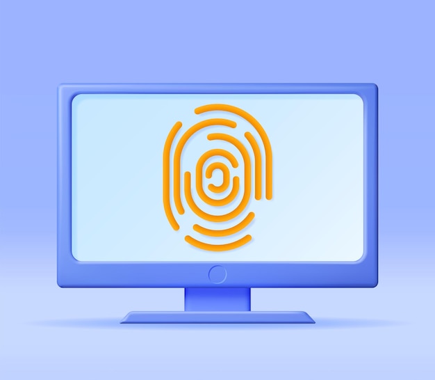 3D Fingerprint on Computer Isolated