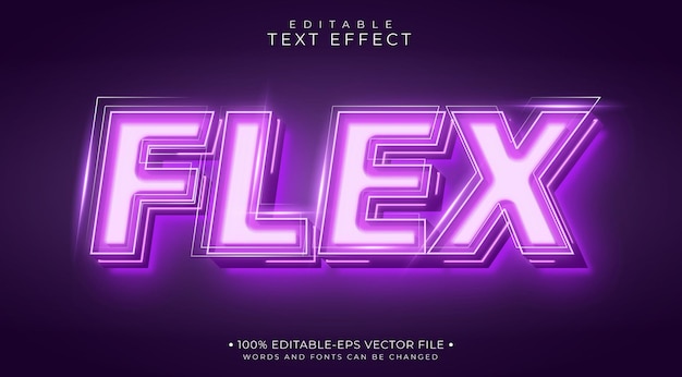 3d flex editable text effect