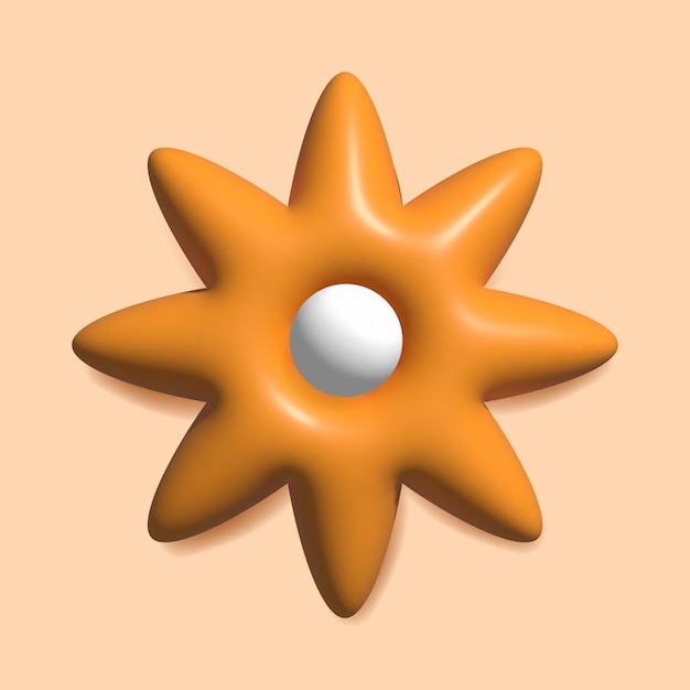 3d flower icon