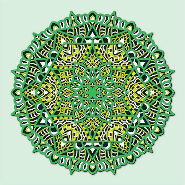 3d Flower Mandala pattern. Lace 3D mandala