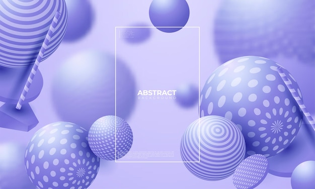 3d flowing spheres. Vector abstract illustration of multicolored bubbles or balls cluster. Modern trendy concept. Dynamic decoration element. Futuristic poster or cover design