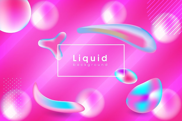 3D Fluid Futuristic Abstract Background Template