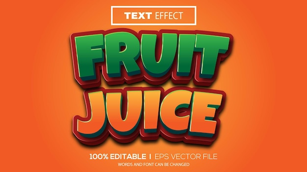 3D fruit juice text effect Editable text effect