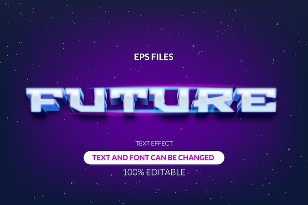 3d future technology space scifi editable text effect eps vector file