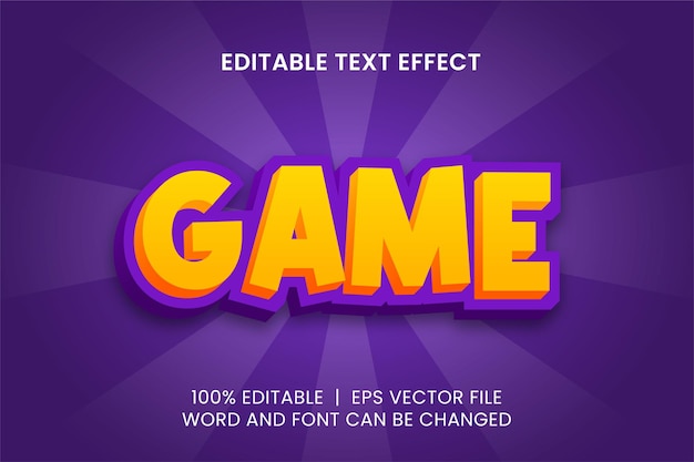 3d game premium text effect